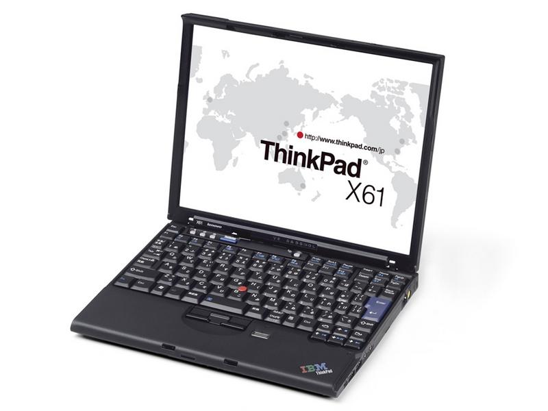 联想ThinkPad X61 7673LA2背面斜视