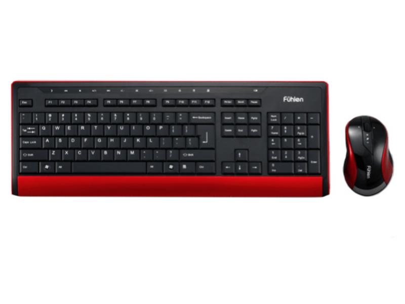 富勒U55(珠光红)无线激光多媒体键盘鼠标套装 图片