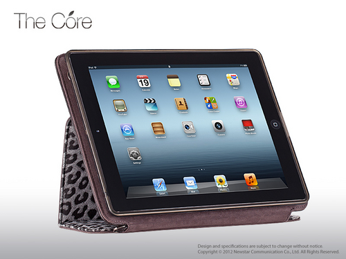 摩米士The Core的可Apple iPad 4/New iPad(iPad3)/iPad 2雪豹皮革套