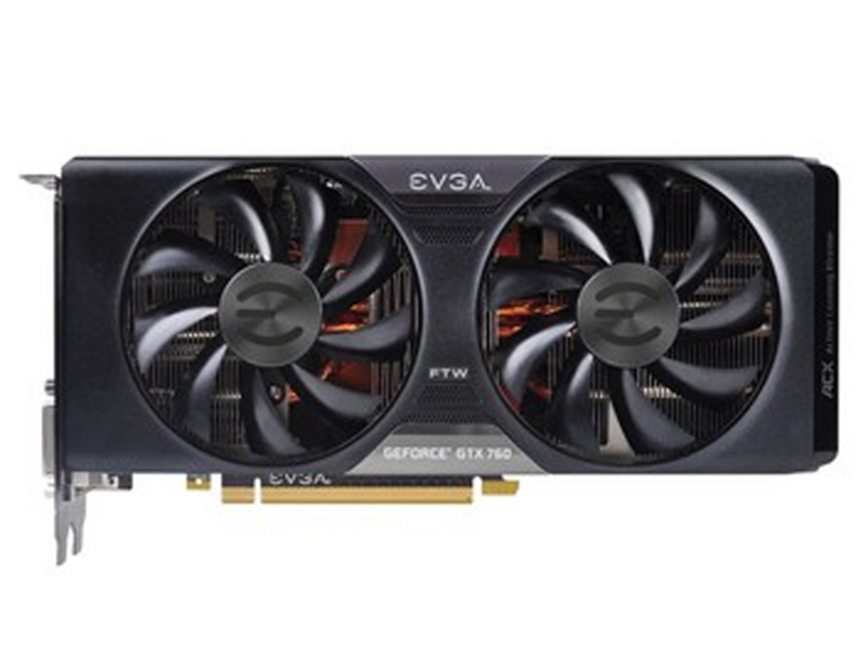 EVGA GTX 760 4GB Dual FTW w/ ACX Cooling 正面
