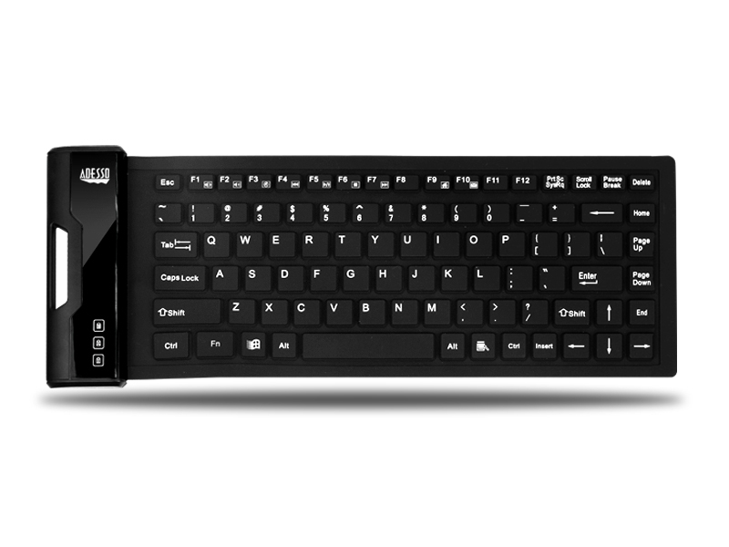 艾迪索AKB-212UB 硅胶防水柔性键盘（黑色）一键区 主图