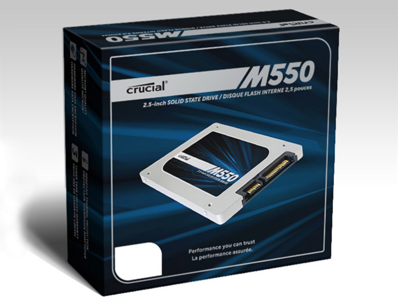 Crucial英睿达 M550 128GB 2.5英寸固态硬盘  正面