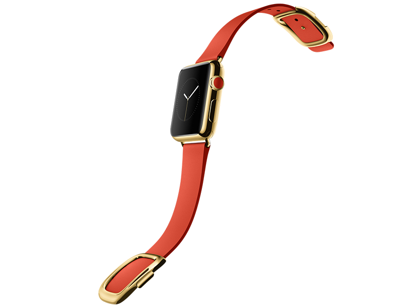 苹果Apple Watch Edition(42mm 18K黄金定制版)效果图