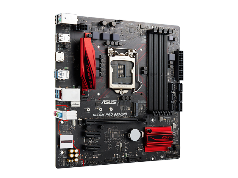 华硕B150M PRO GAMING 45度正面