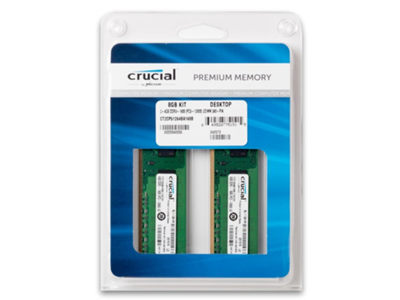 Crucial英睿达DDR3 1600 4GB*2台式电脑内存条 PC3-12800
