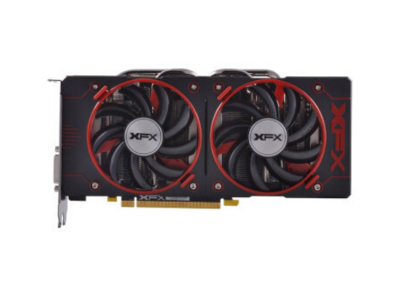 讯景R9 370X 2G 黑狼进化版 正面