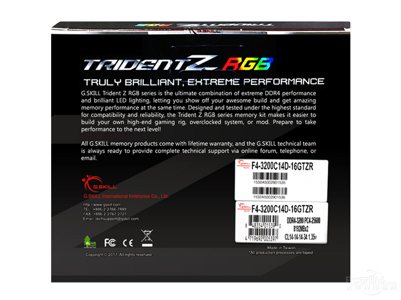 ֥Trident Z RGBùDDR4 3200 16G(8G2)ͼ