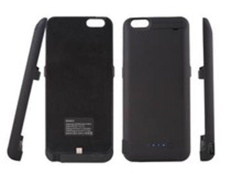现代演绎6B02 10000毫安移动电源 iPhone6plus背夹电池手机充电宝 黑色 潮流翻盖版 图片1