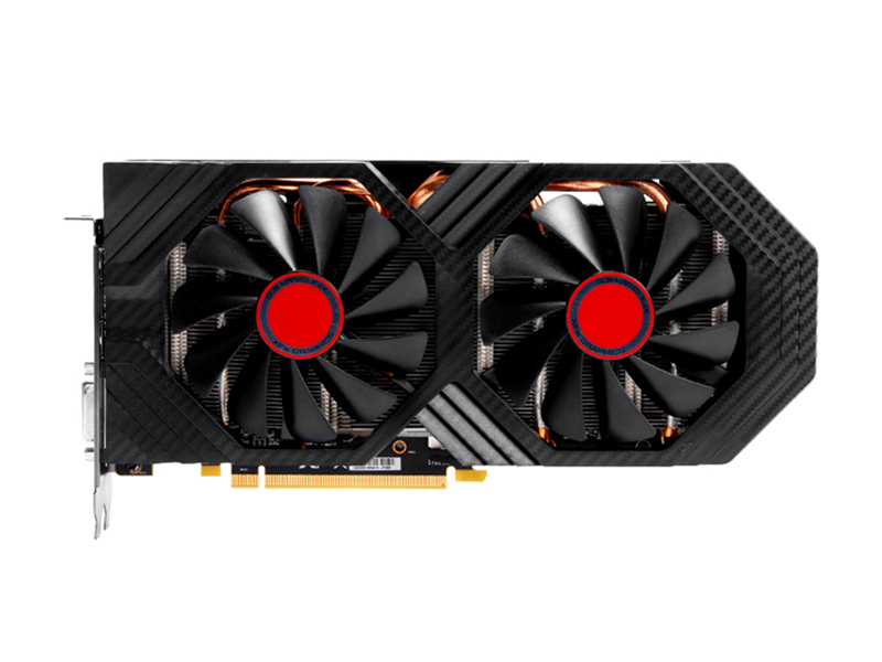 讯景RX 580 8G黑狼版 正面