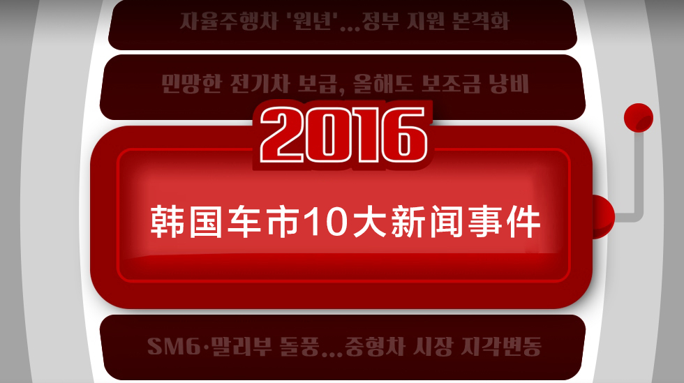 2016韩国汽车市场10大新闻