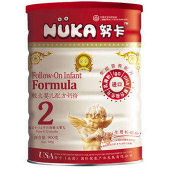 努卡免疫系列较大婴儿营养配方奶粉2段900g