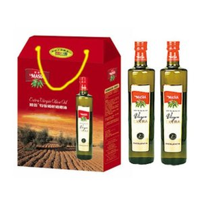 欧蕾lamasia橄榄油☆特级初榨750ml*2瓶简装礼盒(进口)