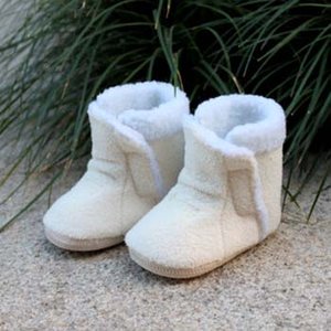 【婴姿坊冬款羊羔绒宝宝保暖棉靴米黄】婴姿坊