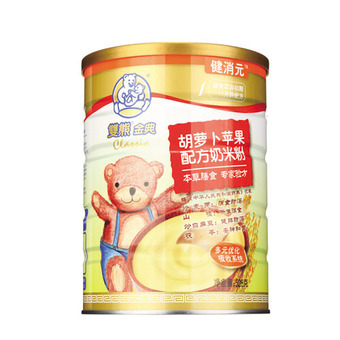 双熊金典胡萝卜苹果配方奶米粉528g/罐