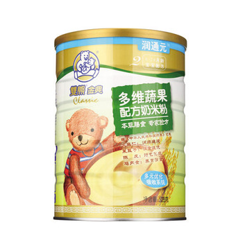 双熊金典多维蔬果配方奶米粉528g/罐