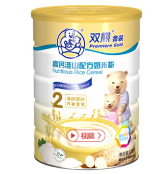 双熊高钙淮山配方奶米粉528g/罐