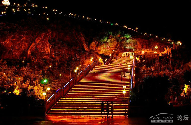 清远百步梯夜景