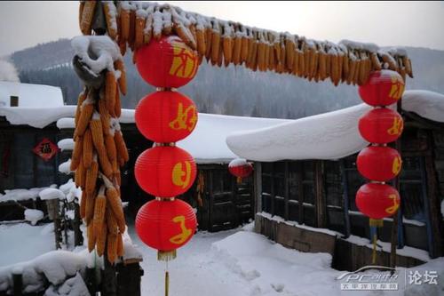大红的灯笼很喜庆哦