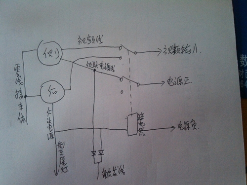 傻六加装三摄像头的电路图构思,有懂的出来指点一下