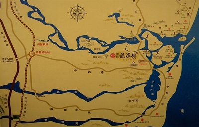 在山岭,田园的怀拥下有水面生态保护完美的沙美内海;万泉河,龙滚河,九