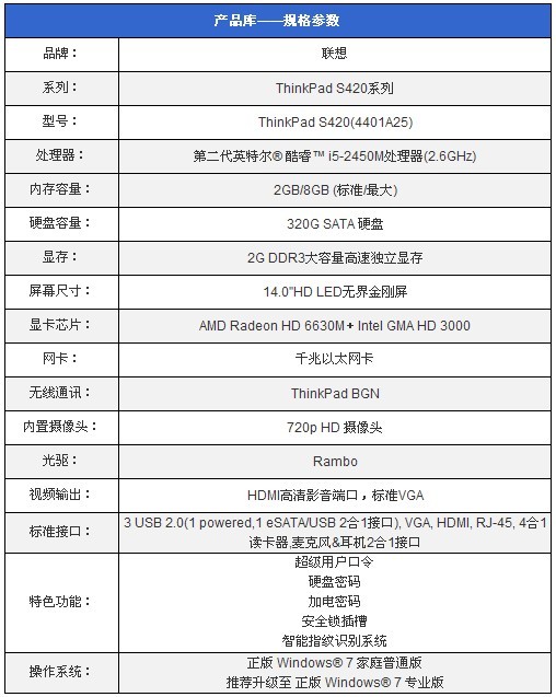 武汉三联时尚沉稳高端商务本S420特价5215_