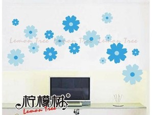 柠檬树【幻彩花】_柠檬树电视背景墙贴纸_太
