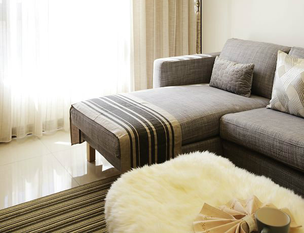 单身公寓客厅沙发装修效果图