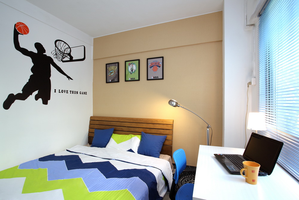 现代简约单身公寓卧室改造装修效果图 