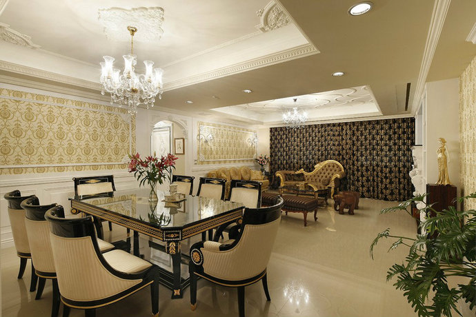 207.9平现代美式风格三室两厅餐厅装修效果图2014图片
