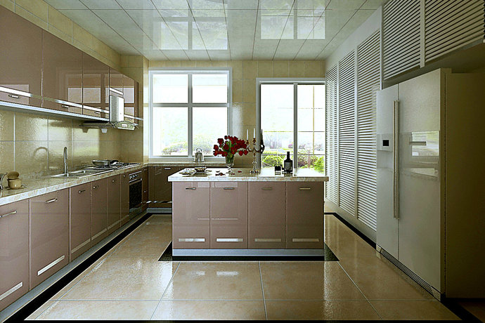  230平现代3室2厅女生厨房装修效果图