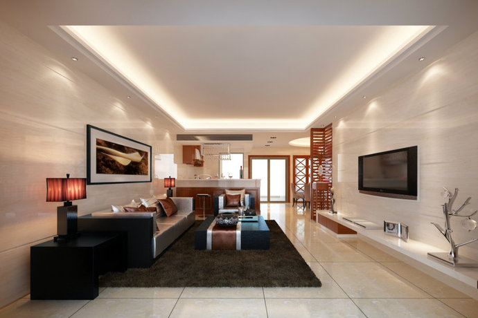 碧桂园现代复式客厅装修效果图2014图片