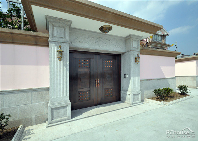 自建欧式别墅门面装修效果图2014图片_太平洋