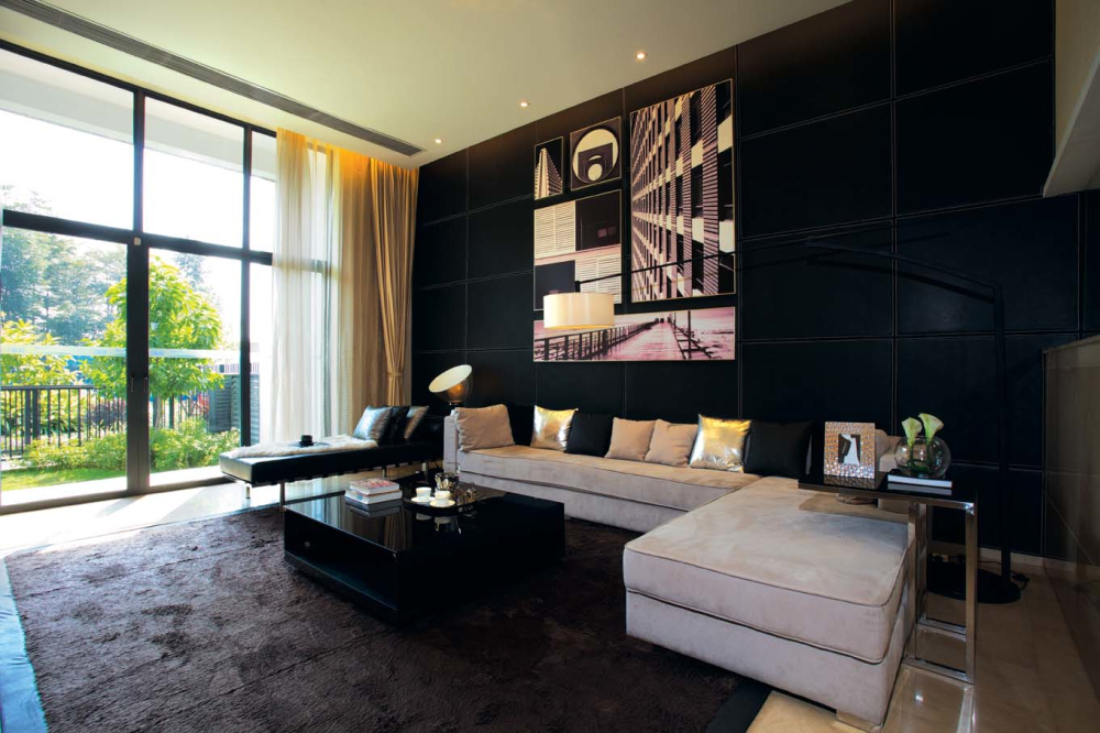 400平后现代风格联排别墅客厅装修效果图