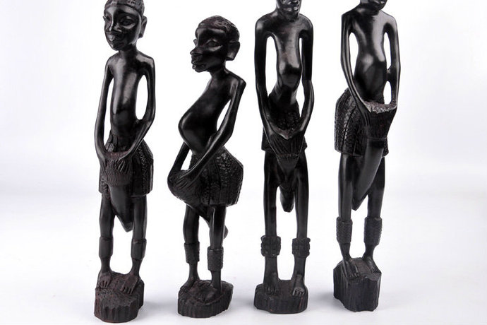 非洲乌木人物造型摆件