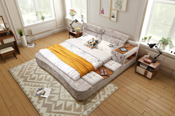 现代韩式卧室装修设计效果图