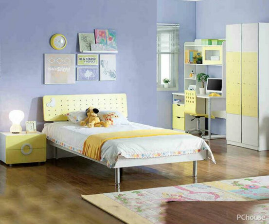 家庭小卧室铁艺床装饰效果图