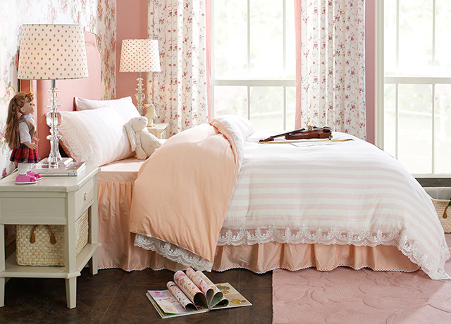 自然里粉色甜美限量儿童房卧室套餐
