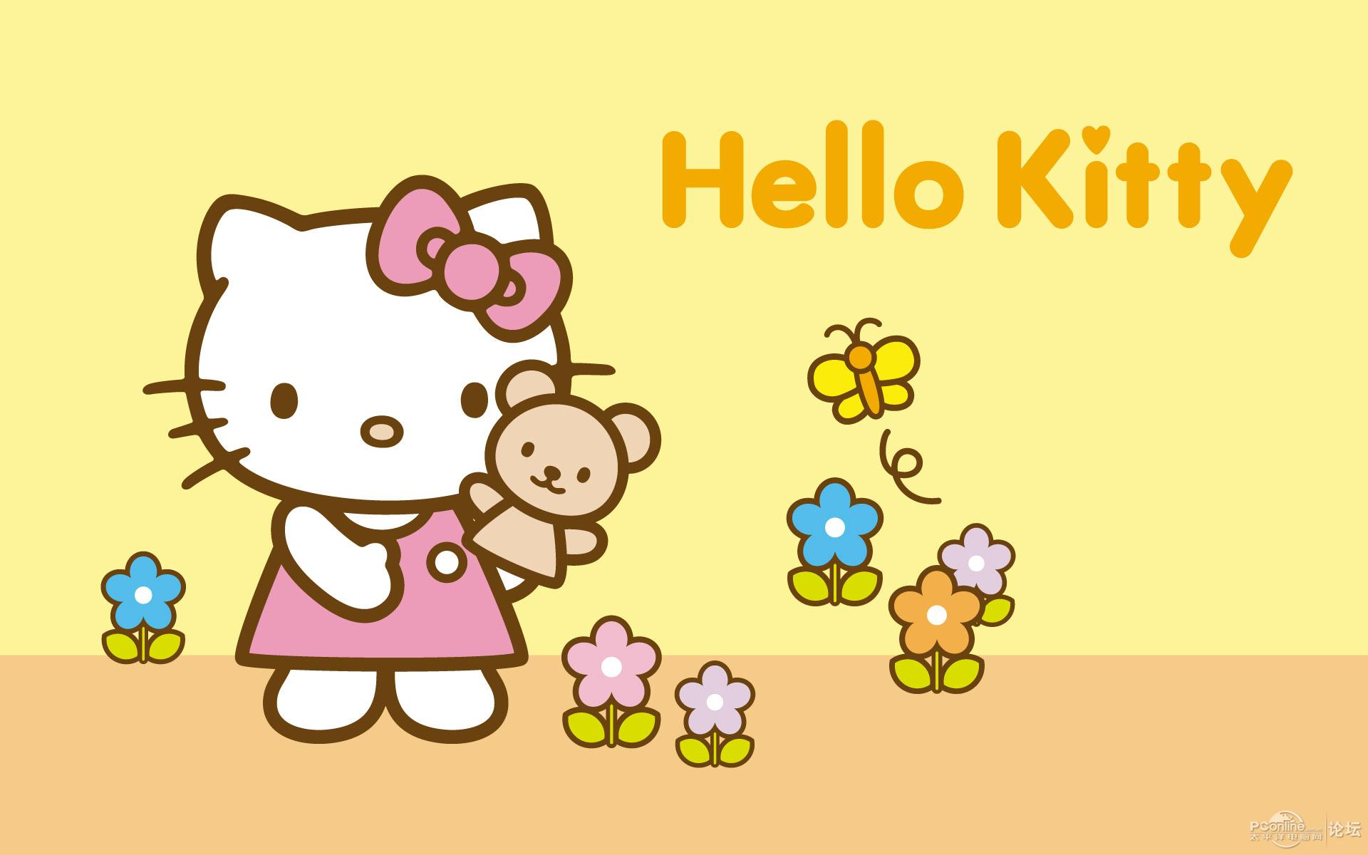 Hello Kitty可爱卡通桌面壁纸-壁纸下载-www.pp3.cn