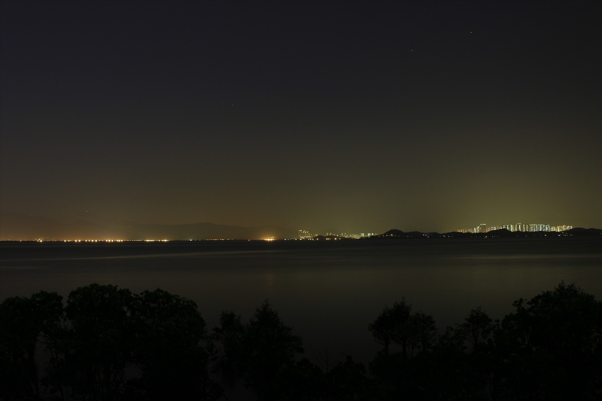 18-55套头拍深圳海边黄昏,夜景(无任何后期).欢迎交流