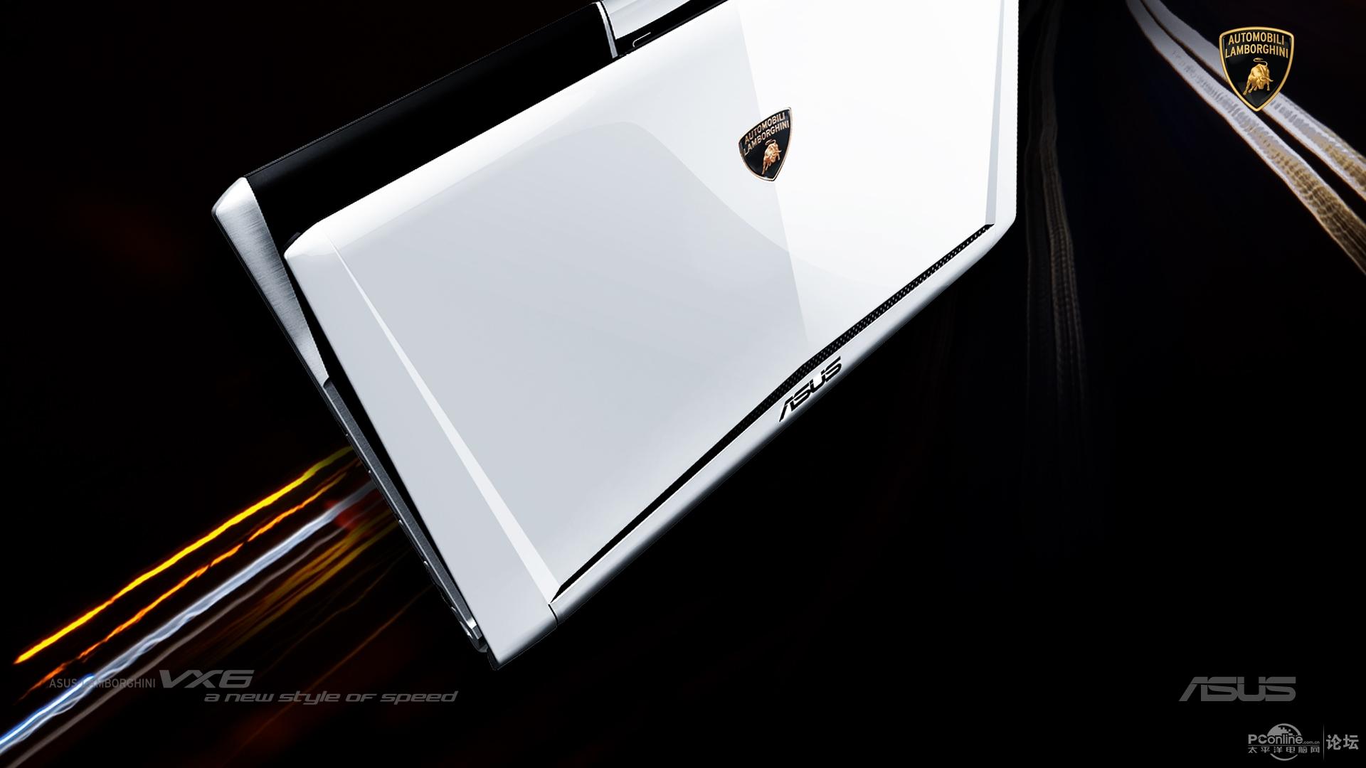 华硕兰博基尼VX6笔记本精美黑色宽屏壁纸