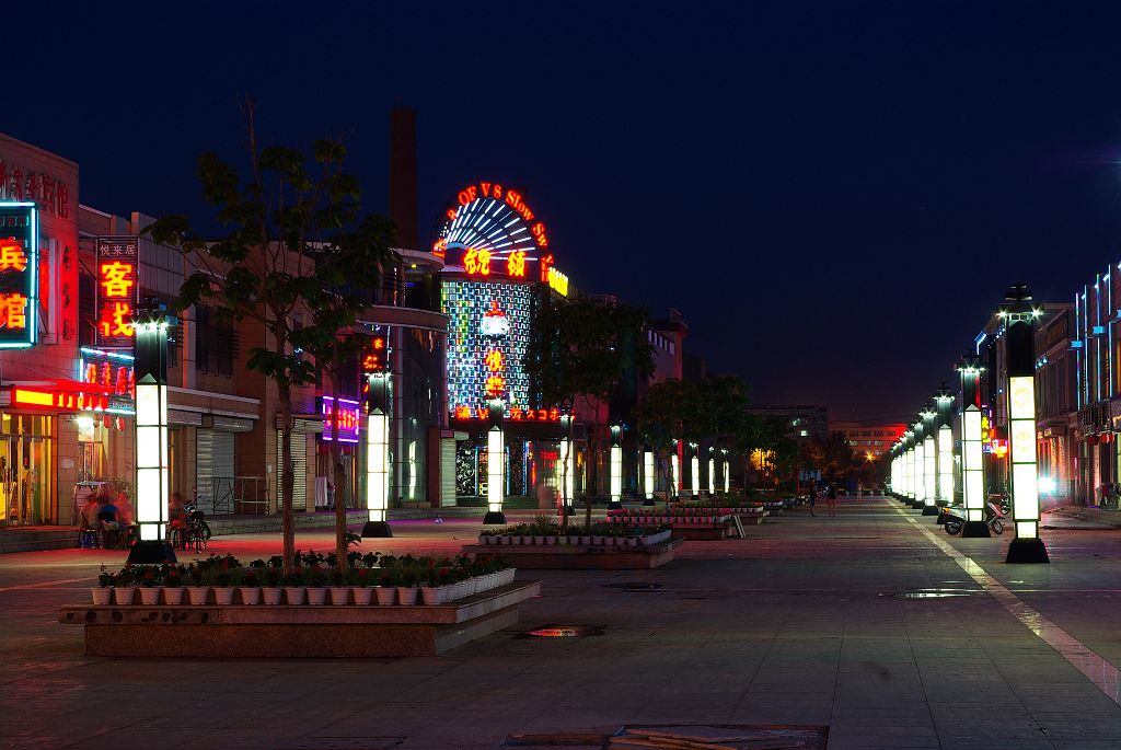 步行街夜景