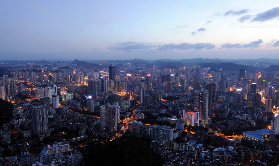 发一组 从高处看贵阳市区 夜景照片