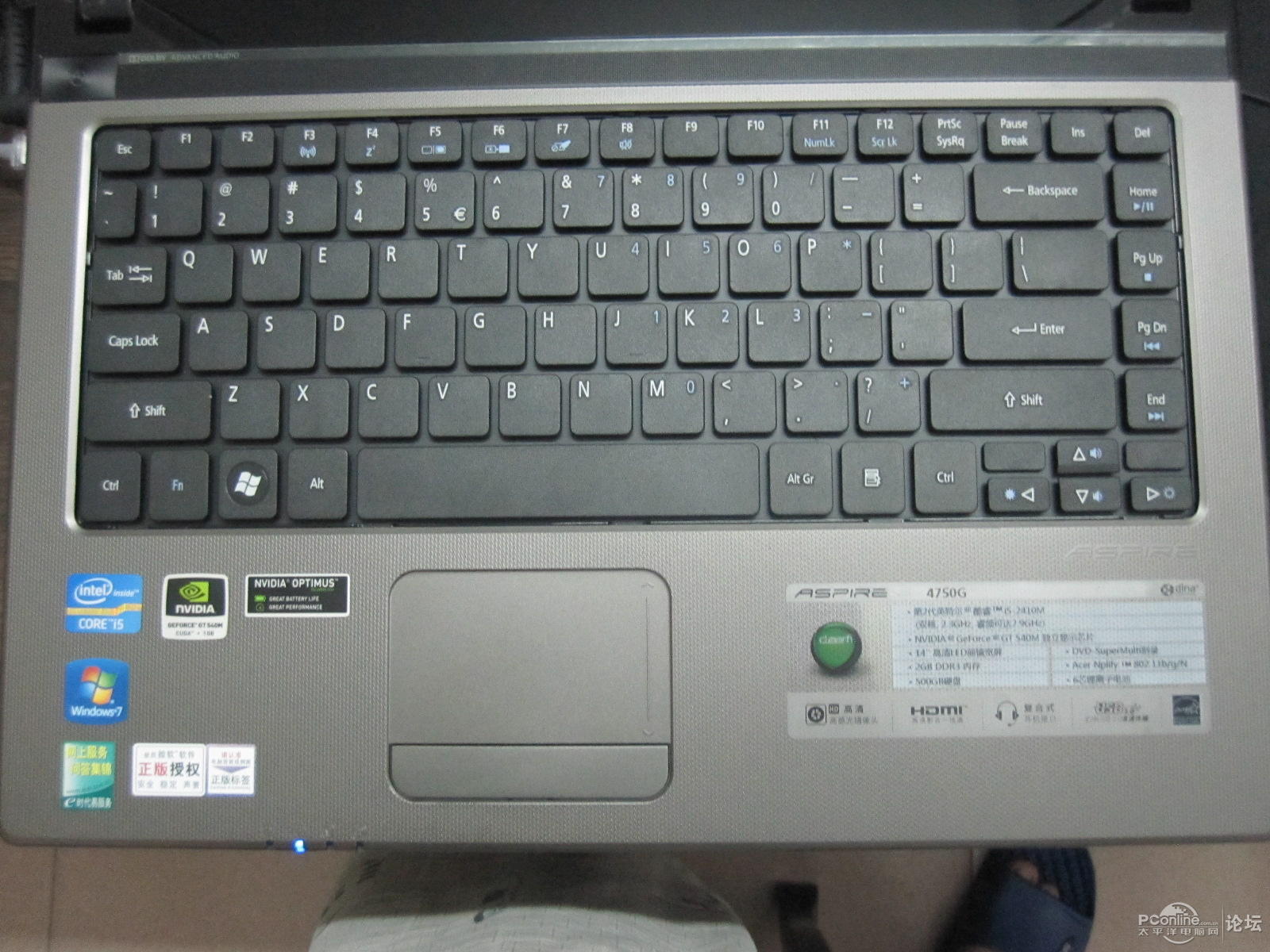 广州出售宏基4750g笔记本i5 2410m/gt 540显卡(已出)