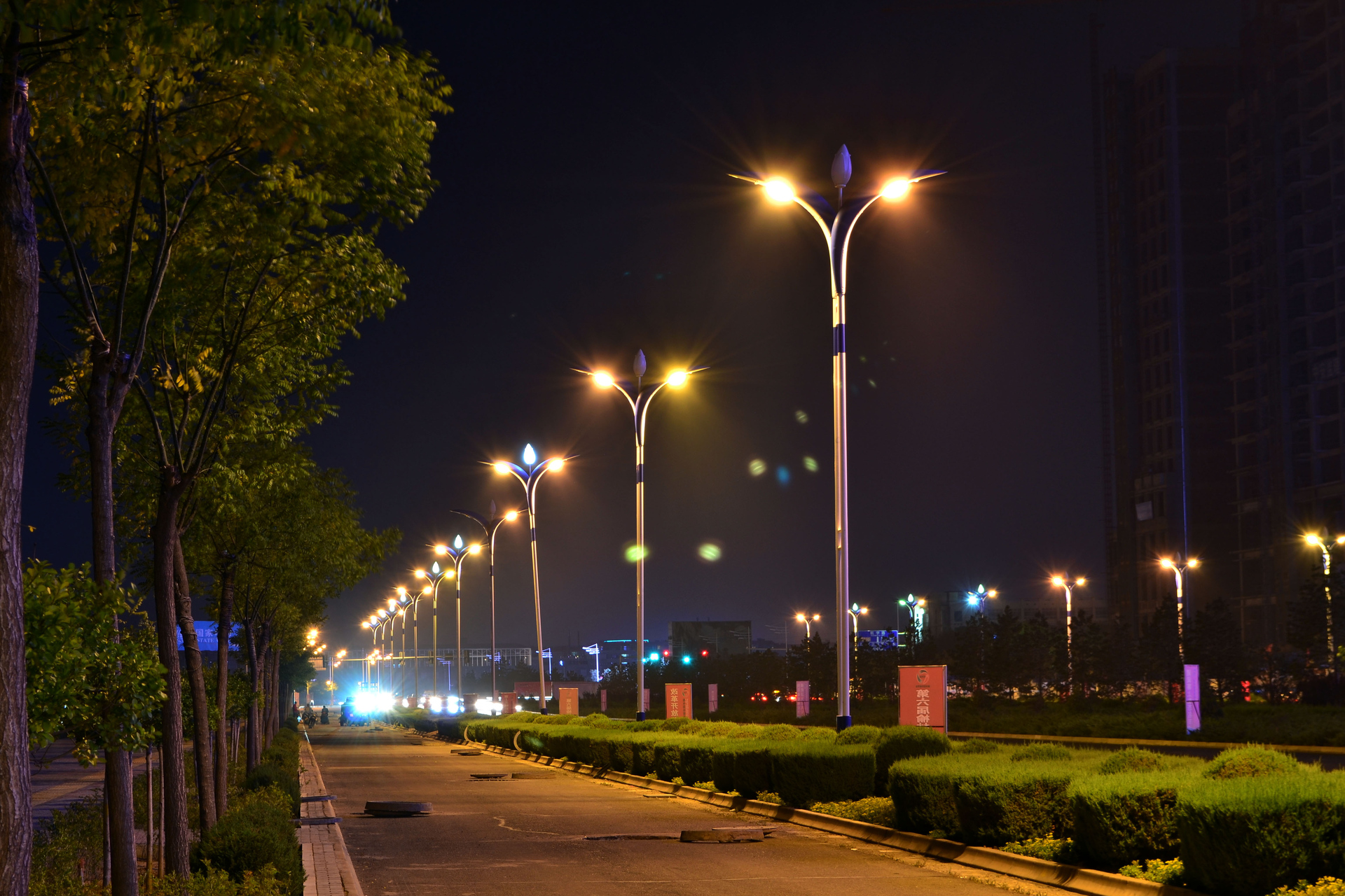 第一次夜景(附本人照片一张)