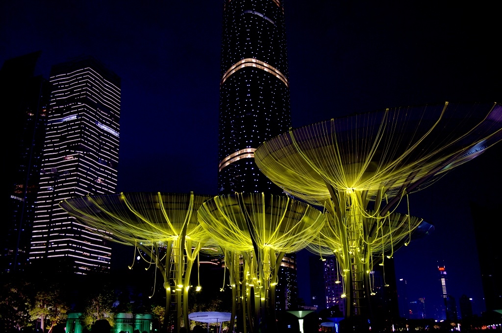 海心沙与花城广场夜景