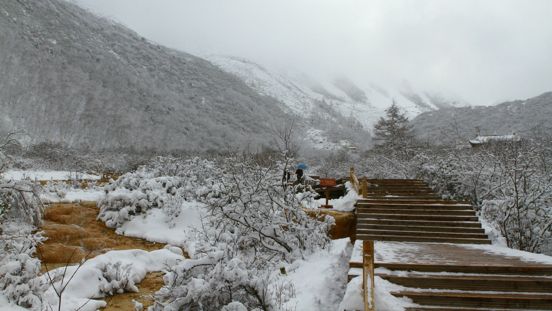 黄龙雪景