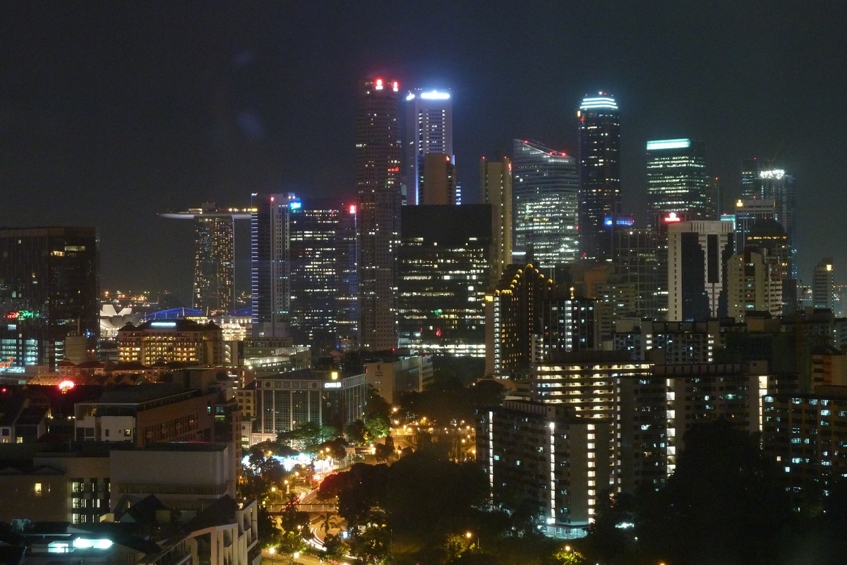 酒店窗外的夜景