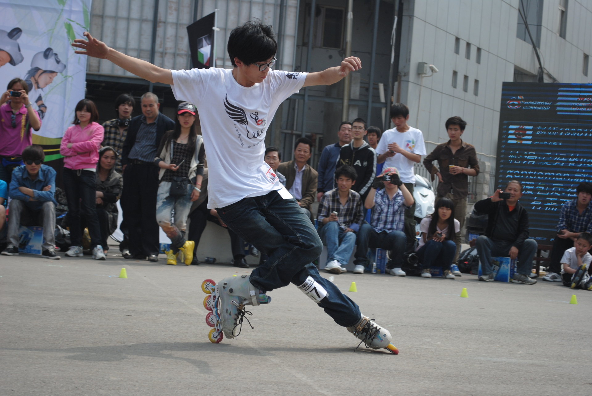 小三拍的轮滑刹车…