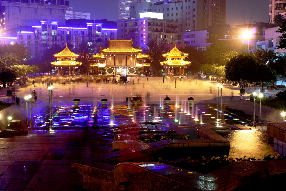 中国科技城夜景--铁牛广场
