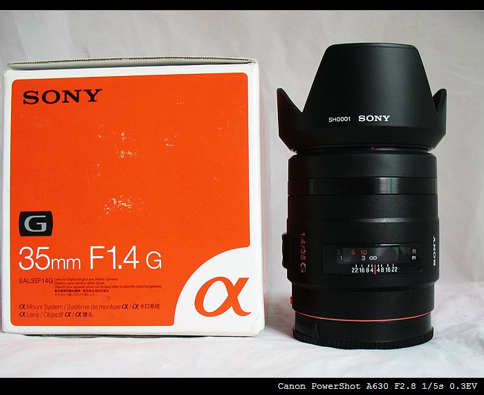 SONY索尼 35mm f\/1.4G 镜头(SAL35F14G) 箱